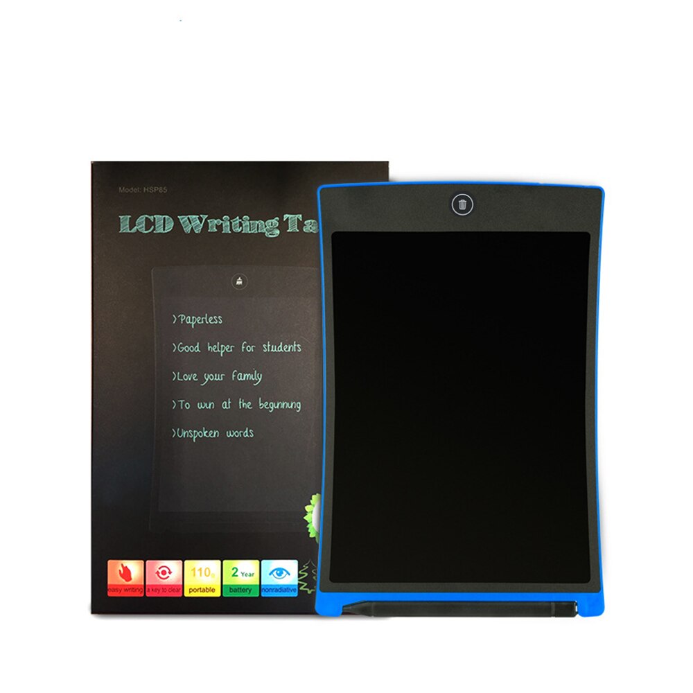 Newyes-tablet cyfrowy robić pisania i rysowania, ekran 8,5 cali, LCD, ręcznie pisanie, ultracienka tablica, podkładka, elektroniczne urządzenie: Niebieski