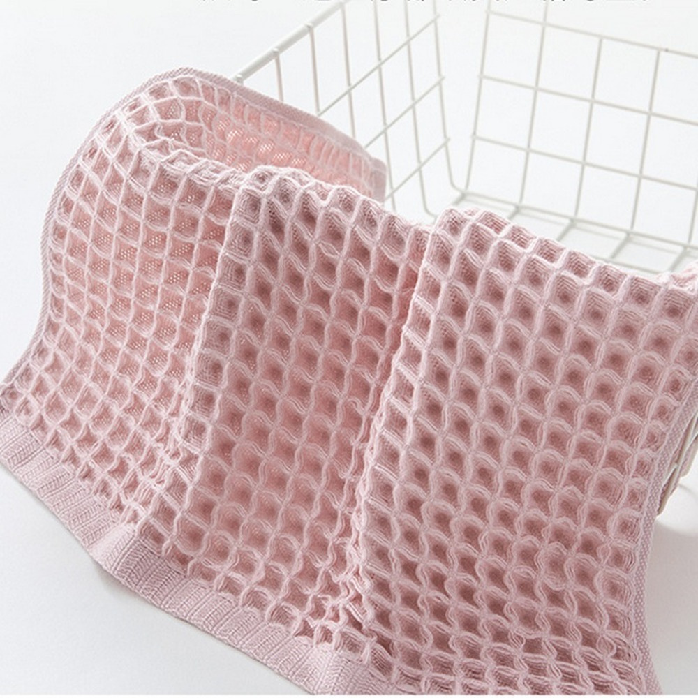 1 stks Wafel Zachte Gezicht Handdoeken voor Volwassenen Plaid Handdoek 100% Katoen Gezichtsverzorging Badkamer Gereedschap Sport Haar Handdoek 34*34 cm Vierkant