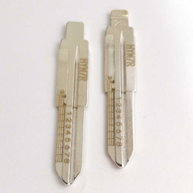 HYN7R 29# Car key blade embryo blank with Engraved Line Key Scale Shearing Teeth Car Key Blade