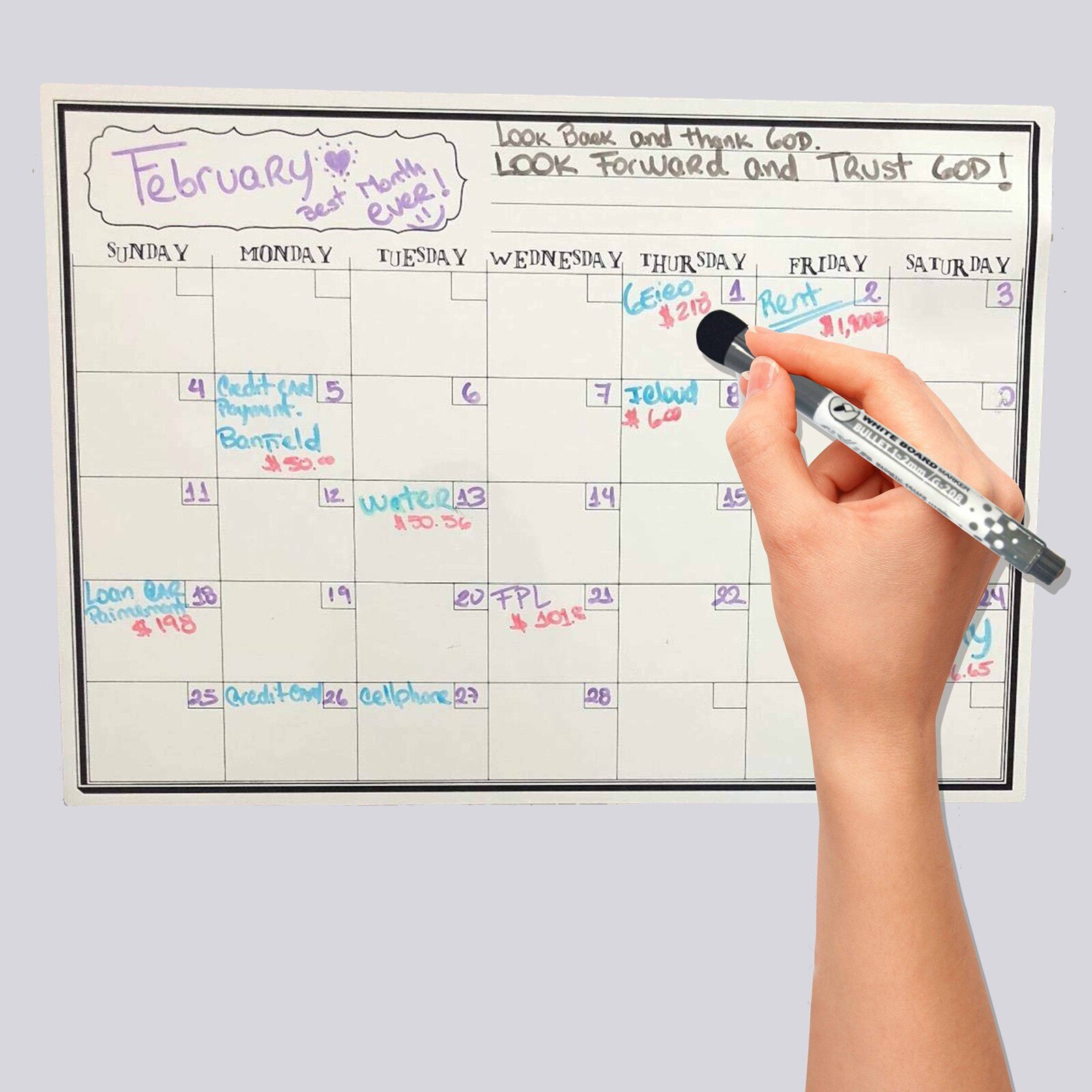 Refrigerator Magnetic Calendar Weekly Monthly Planner Erasable Time Schedule Agenda Fridge Sticker Whiteboard Calendar Sticker