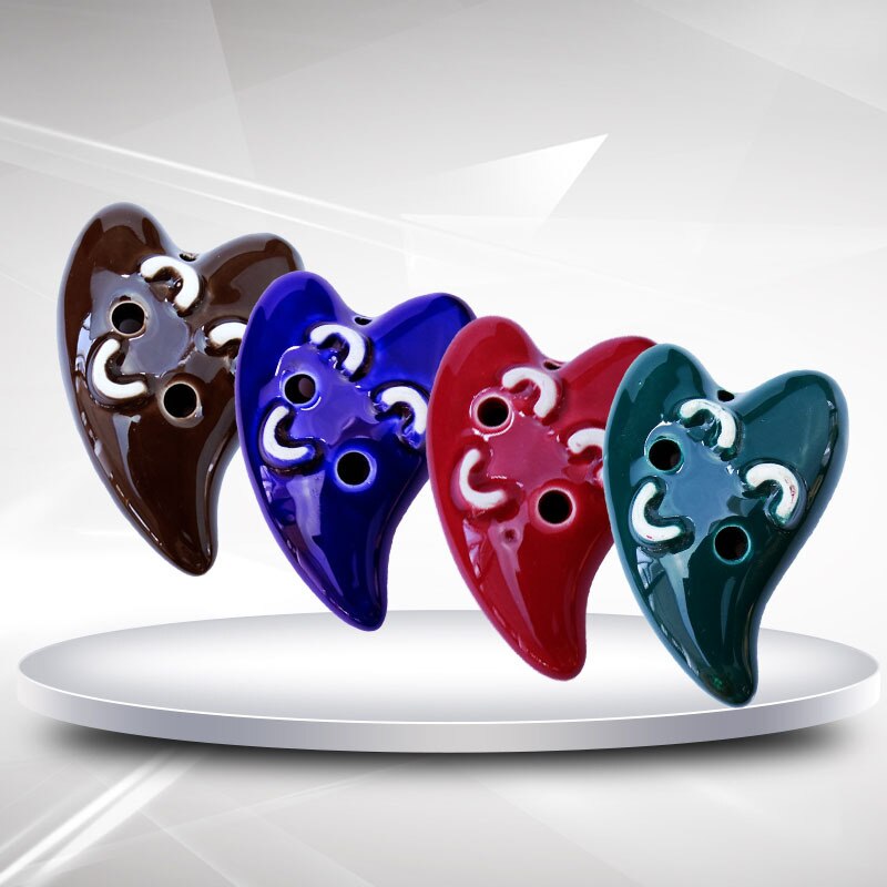 Amore Ocarina 6 Foro in Ceramica Flauto Artigianato Decorazione Ornamenti Strumenti Musicali di Espressione Del Fumetto Ocarina