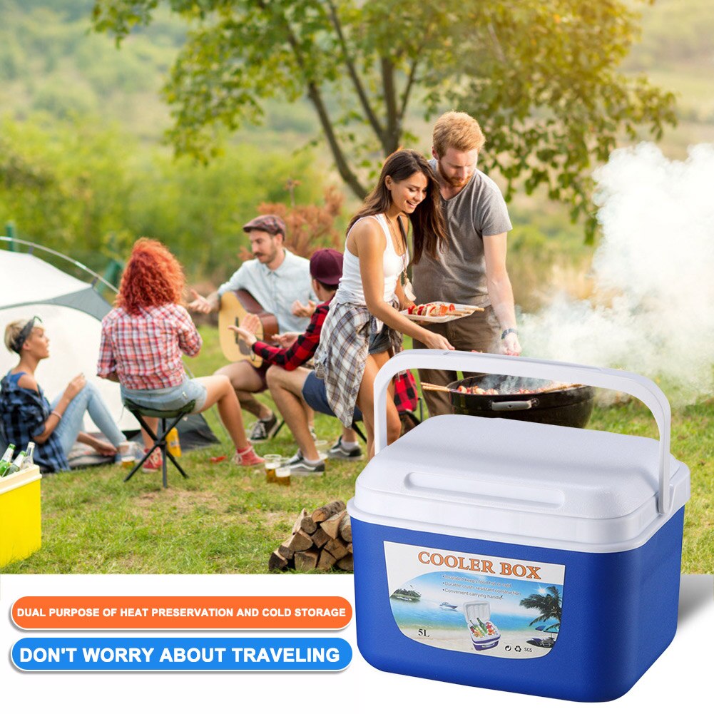 5L Outdoor Camping Cooler Box Portable Food Storage Box Car Cold Fishing Cooler Box for Travel