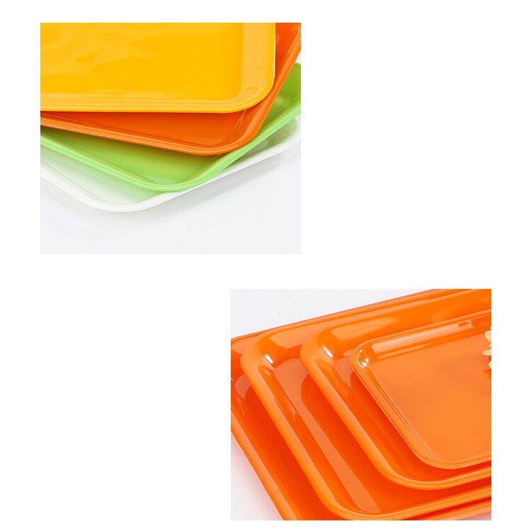 Zastawa stołowa prostokątna taca plastikowa taca taca gospodarstwa domowego przekąska chleb taca talerz owoców