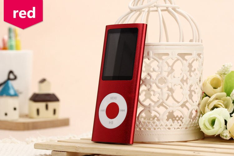 MPLSBO Slim MP3 MP4 Music Player 1.8 pollice Schermo LCD 16 GB 32 GB di Memoria FM Radio Video Player con Availabe: Rosso / 16GB