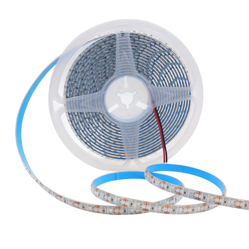 Tira de luces LED alimentada por batería DC 5V SMD 3528 60Leds/m retroiluminación de TV decoración de habitación cuerda Ribbbon Flexible luces LED 0,5 m 1m 2m