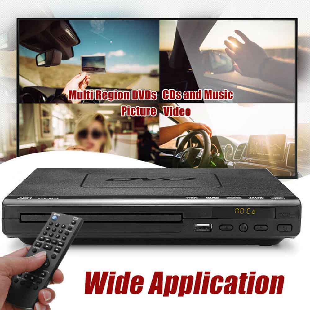 DVD Player with USB + RCA Audio Cable Coaxial Port Black Home