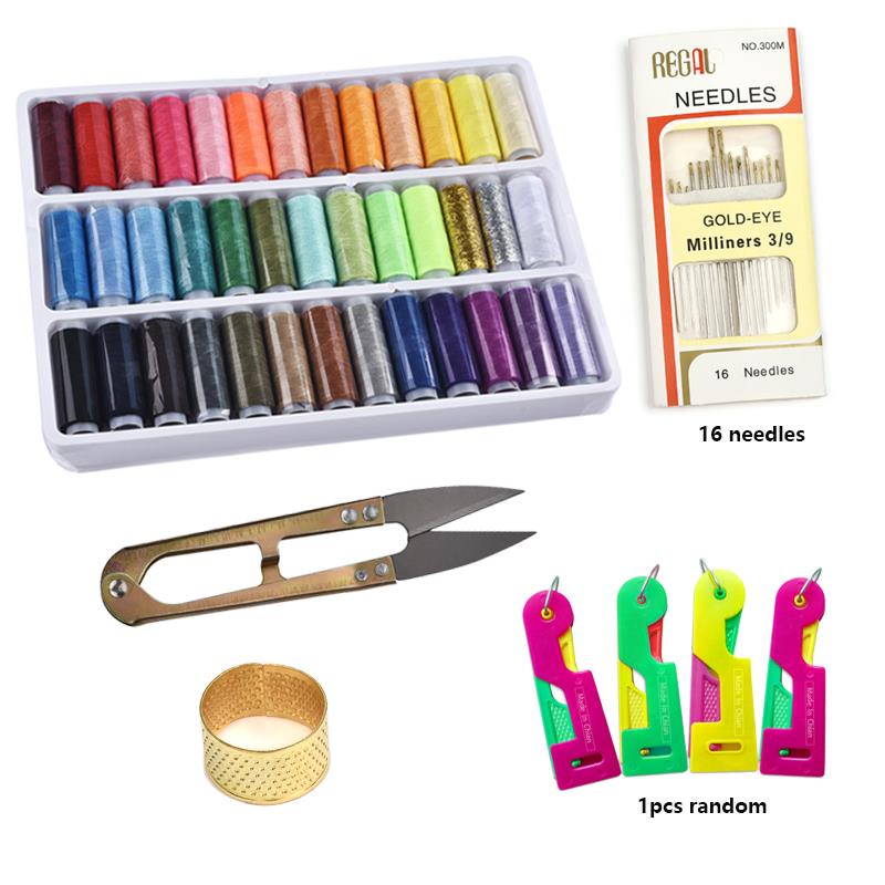 39 Colors Polyester Yarn Sewing Thread Roll Machine Hand Embroidery 150 Meter Each Spool Durable For Home Sewing Kit: green