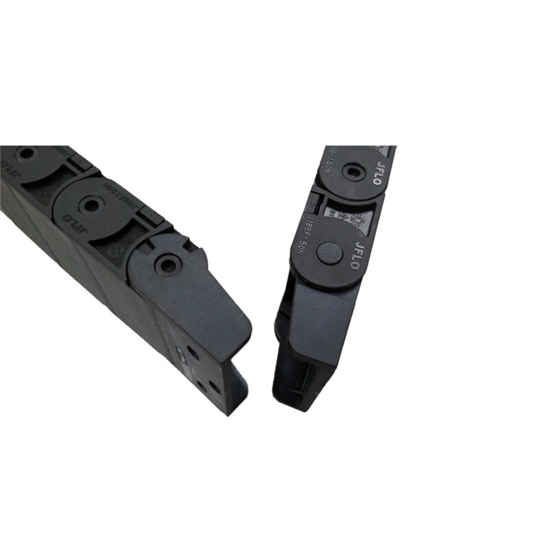 Jflo 18 x 50mm plastdragkedja 1 meter halvsluten inuti öppningskabel med kopplingstankar cnc