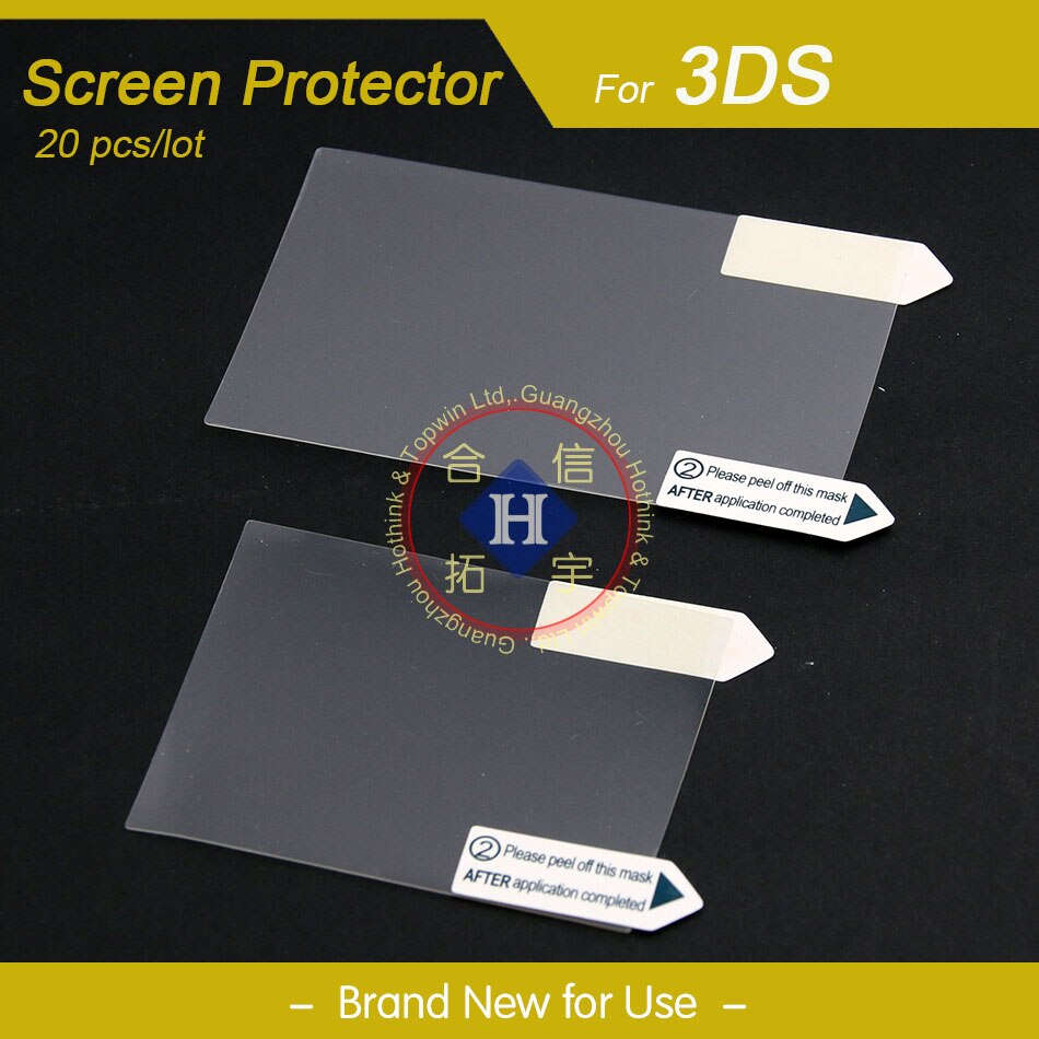 HOTHINK 20 Stks/partij Clear bovenste + down LCD Screen Protector Film Guard Voor Nintendo 3DS