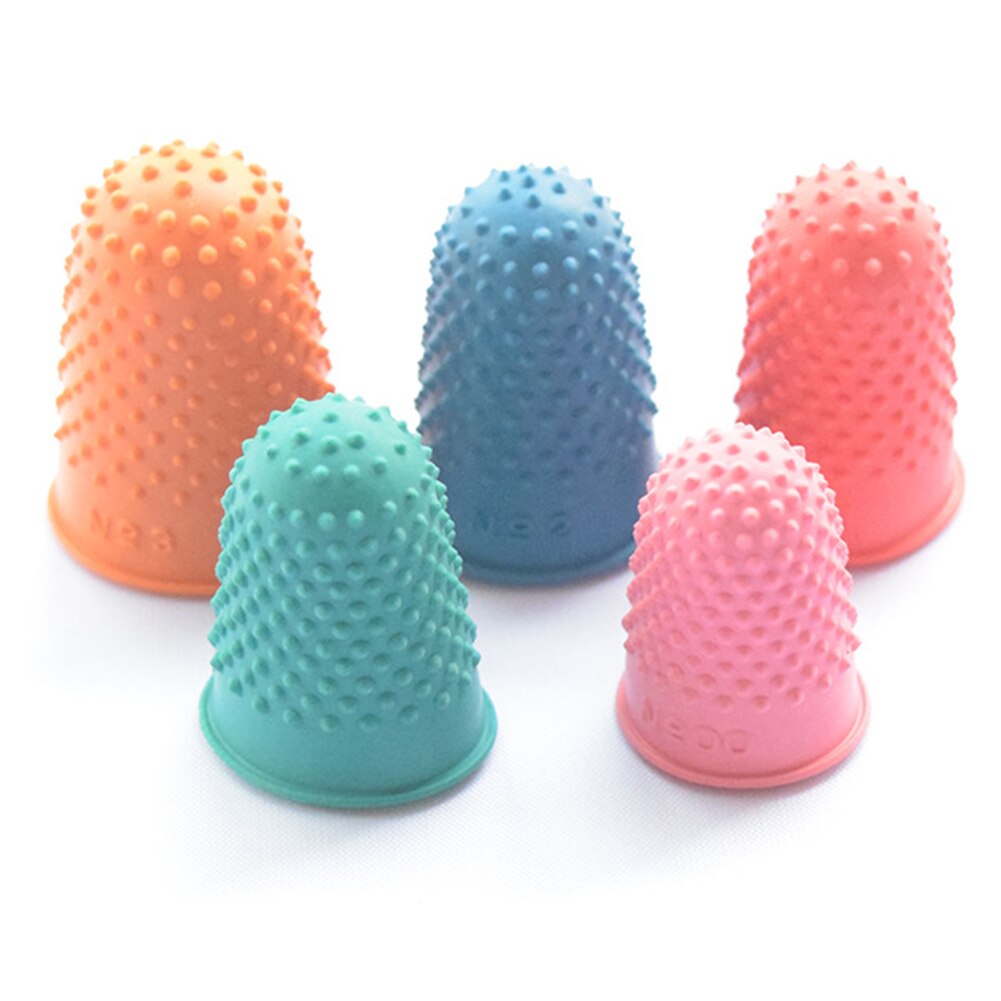 5 stück gummi-zählfingerhüte, nähfingerhüte, handarbeits-handwerks-fingerspitzenschutz, quilter