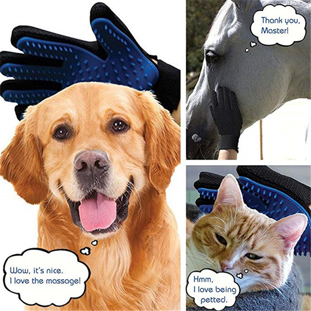 Hond Pet Grooming Handschoen Siliconen Katten Borstel Deshedding Haar Handschoenen Honden Bad Schoonmaakproducten Dier Kammen Door