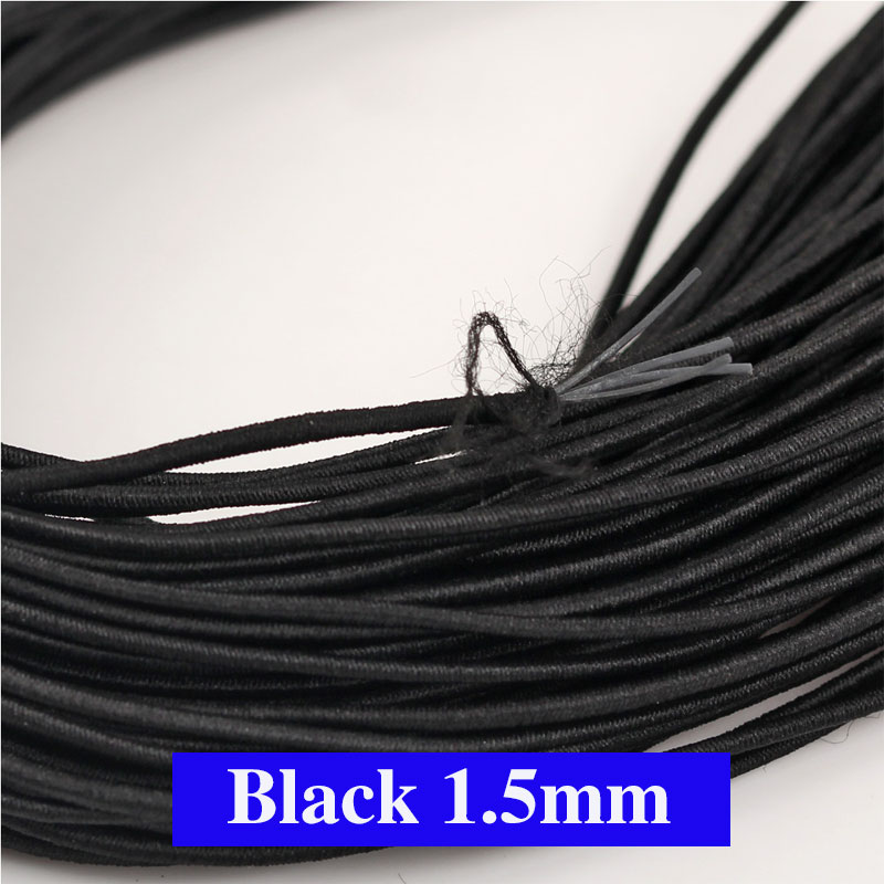 Cuerda elástica fuerte de 1,5mm, banda elástica colorida de , cordón de goma para costura DIY, joyería, manualidades, accesorios: Oro / 1 mes