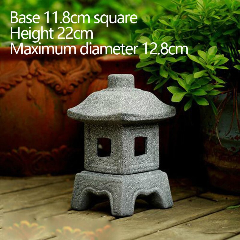 Dekorationsprodukter gårdhave japansk keramik imiteret sten lampe ornamenter imitation marmor rød ler japansk havelanterne