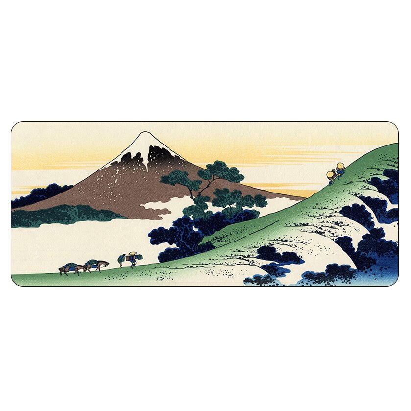 Large Gaming Mouse Pad Japan The Great Wave of Kanagawa Computer MousePad Gamer Rubber XL Speed Notebook Keyboard Desk Mat: White / 700x300x1.5mm