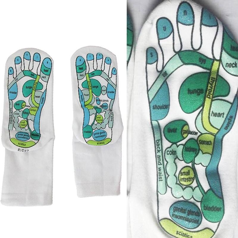 Acupressure Socks Physiotherapy Massage Relieve Tired Feet Reflexology Socks Foot Point Socks Full English Illustration