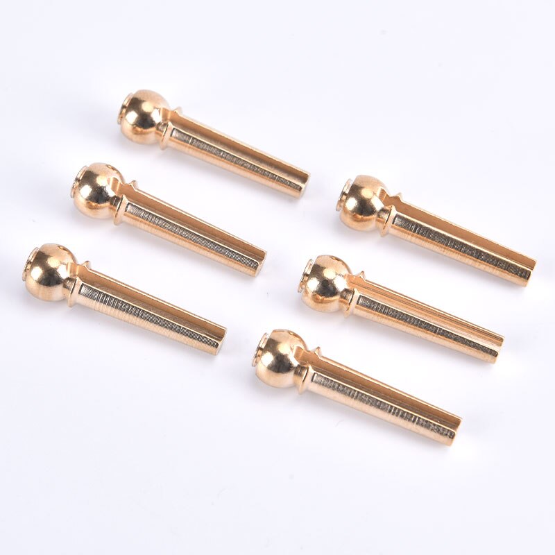 6 Pieces/lot Guitar Strings Nail Metal Acoustic Guitar Bridge Pins Brass Guitar Strings Fixed Cone String Pins String Nails