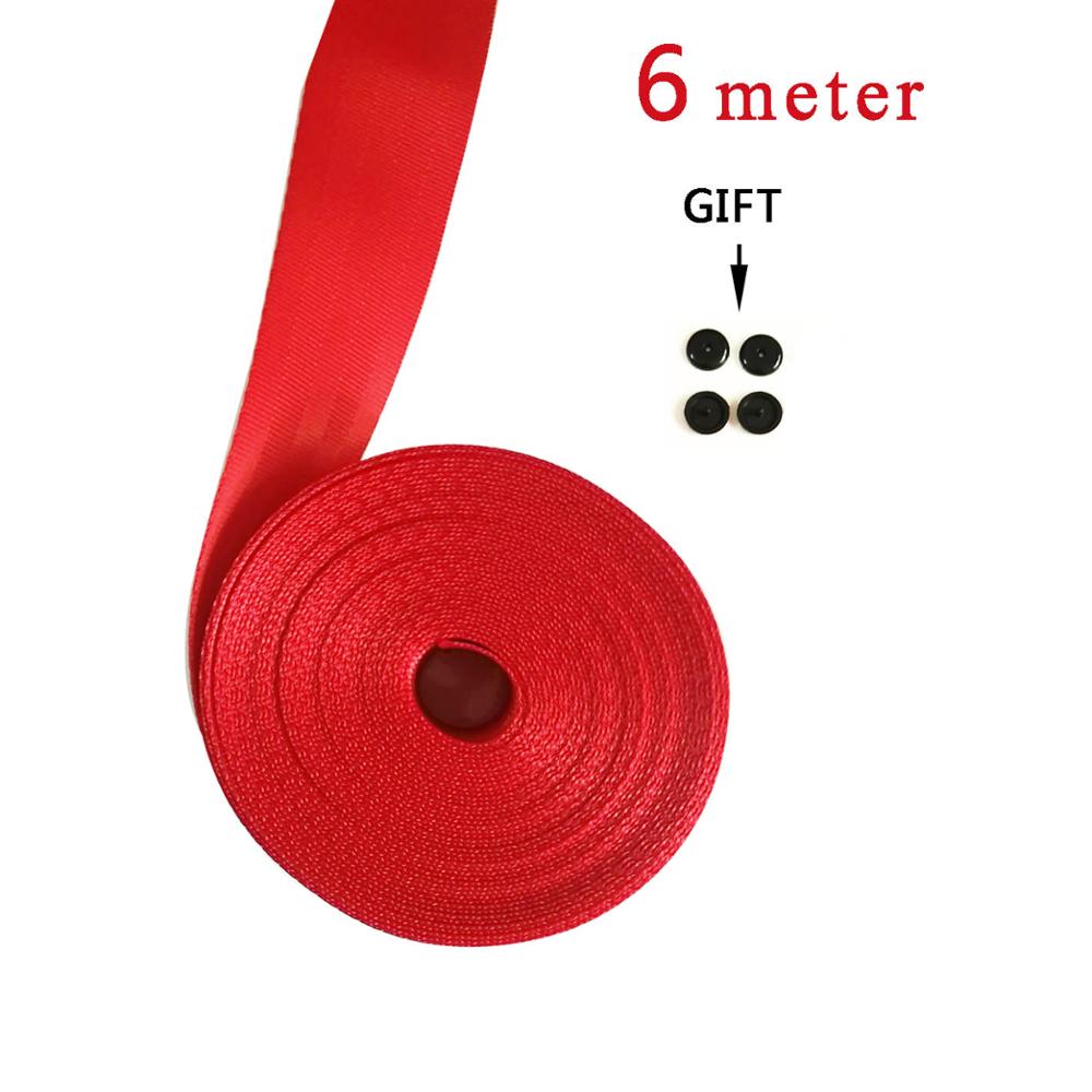 Rode 3 M-30 M autogordel singels auto gemodificeerde 3C standaard gecertificeerd kind veiligheidsgordel auto accessoires: 6Meter