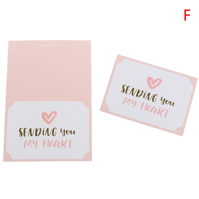 Tarjeta de felicitación creativa de 10 Uds., tarjeta de felicitación para boda, Mensaje de flores para el Día de San Valentín, tarjeta de agradecimiento, decoración para de cumpleaños: F