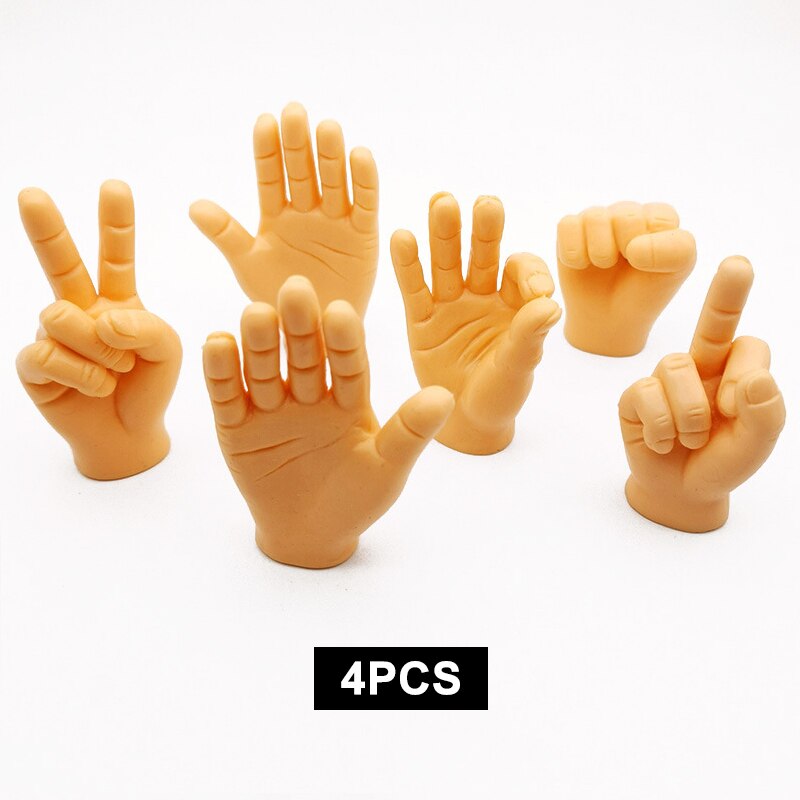 Finger Puppet Mini Finger Hand Tiny Hand with Left Hand and Right Hand for Game Party for Pet XR: 6pcs