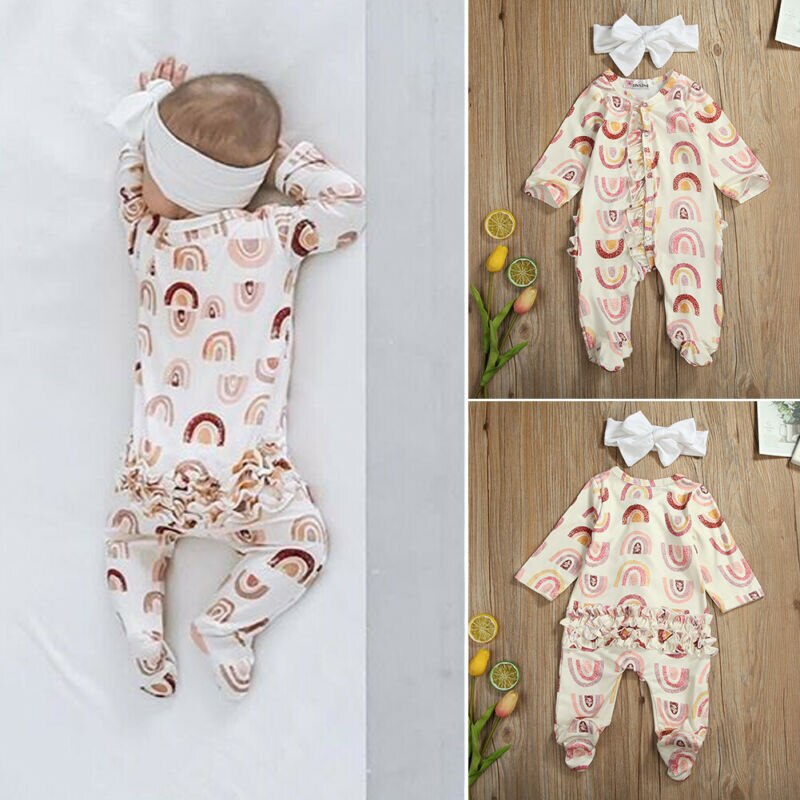 Barboteuse à manches longues pour bébé fille et garçon, vêtements chauds