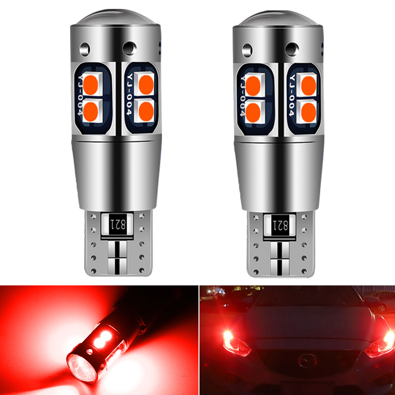 2 uds Canbus T10 W5W 5W5 WY5W LED 3030 10-SMD bombilla de luz de estacionamiento de posición lateral para VW T4 T5 Golf Tiguan Jetta City Touran Passat: Cristal azul