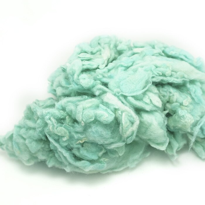 Coils van wolvilt Gekaard Schapenwol, Roving, Fiber, Naaldvilten, Spinning 50 g/bags DIY Baize poke poke fun: Aqua green