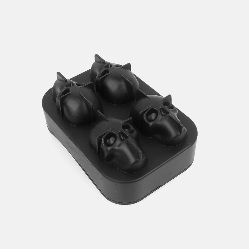 Cube Ice Soccer Maker Ice Tray 3D Skull Silicone Mold DIY Ice Cube Maker Mold Kitchen Homemade Popsicle Ice Cube Silicone Mold: 1