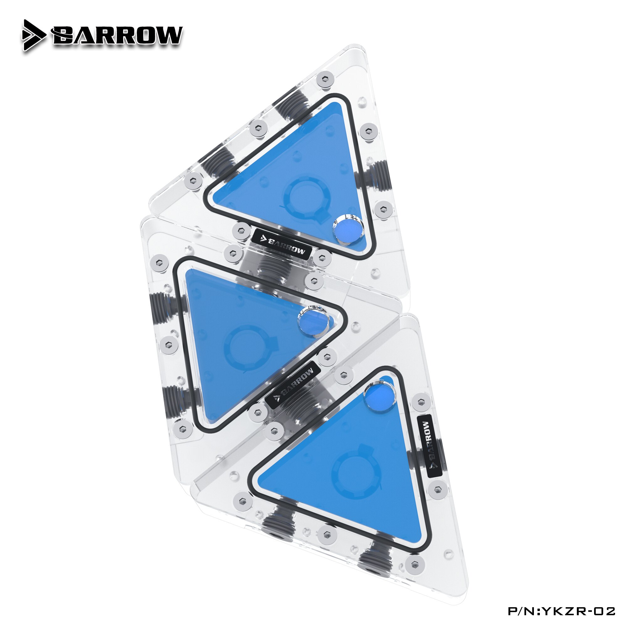 Reservoir, Water Tank, Triangular combined reservoirs, 5V ARGB 3PIN Materboard AURA SYNC For PC Water cooling system MOD YKZR-0