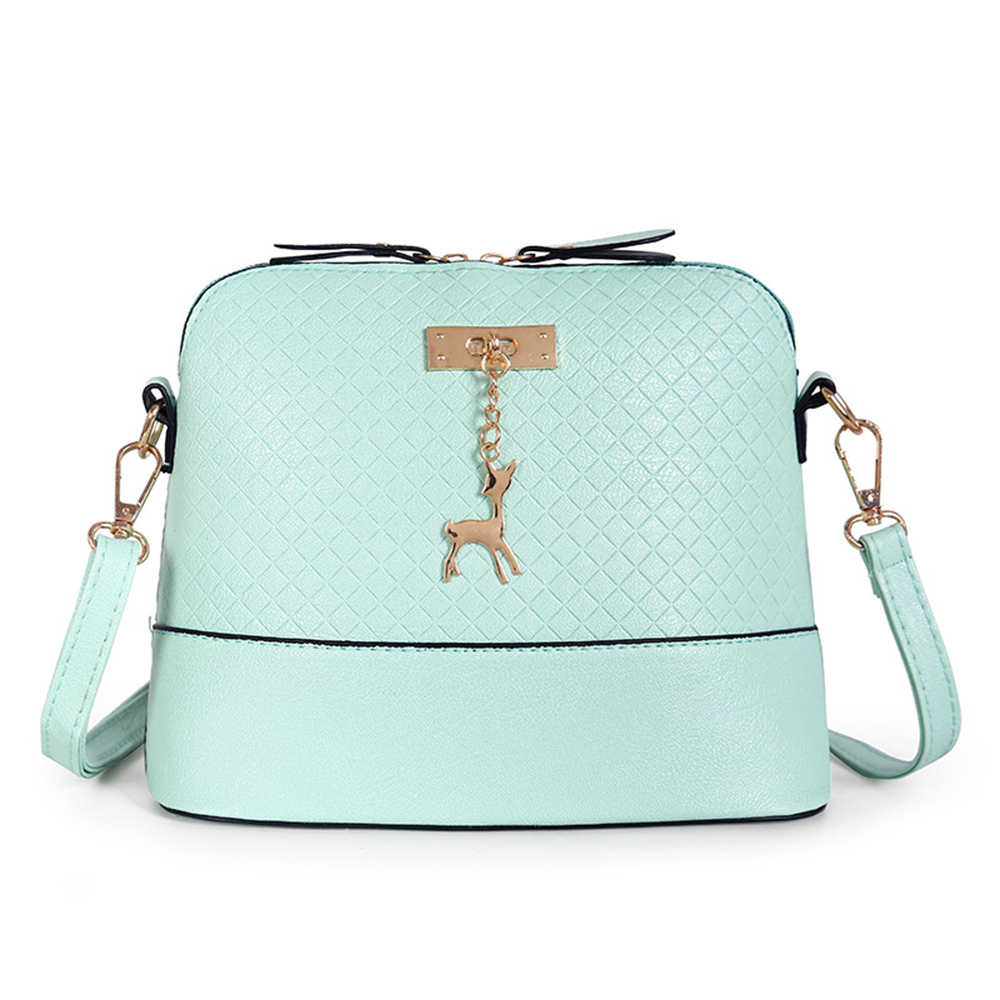 Pu Leer Vrouwen Schoudertassen Vrouwelijke Purse Herten Hanger Handtassen Meisje Mini Crossbody Tassen Vintage Kleine Mini Flap Bolsos: green