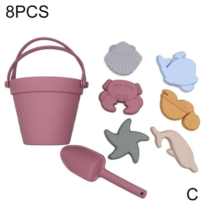 Summer Beach Toys For Kids Soft Silicone Sandbox Set Beach Game Toy For Send Children Beach Play Sand Water Play Tools: C