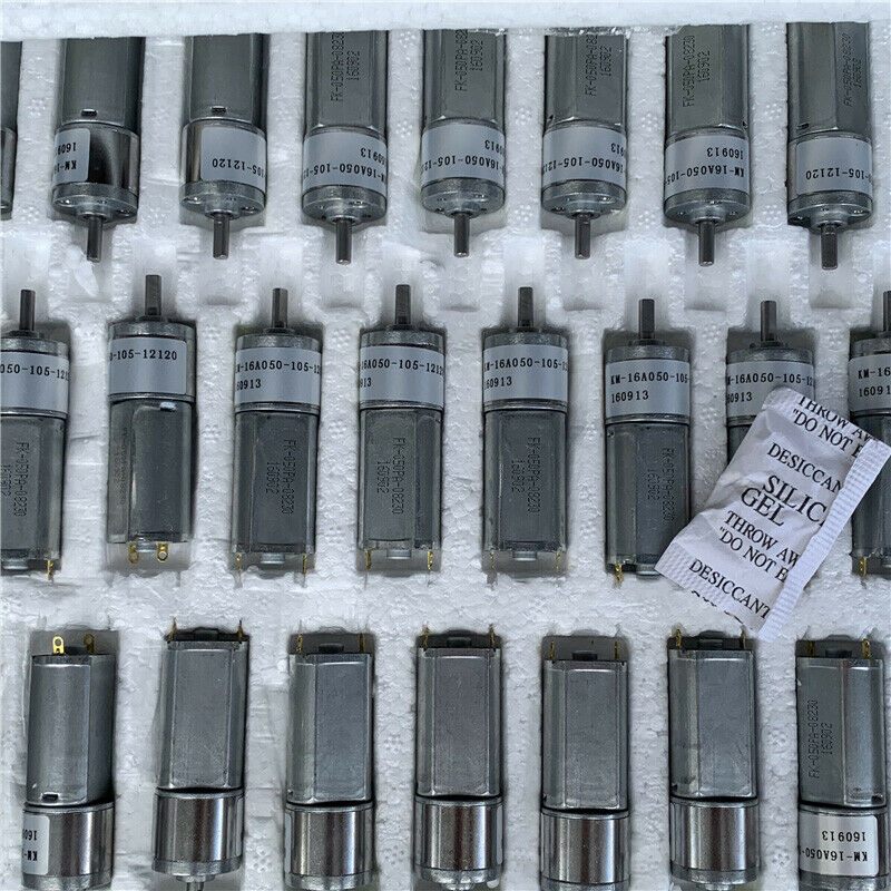 Micro 16MM Full Metal Gear Motor DC 3V 5V 6V 20RPM-55RPM Slow Speed High Torque DIY Robot