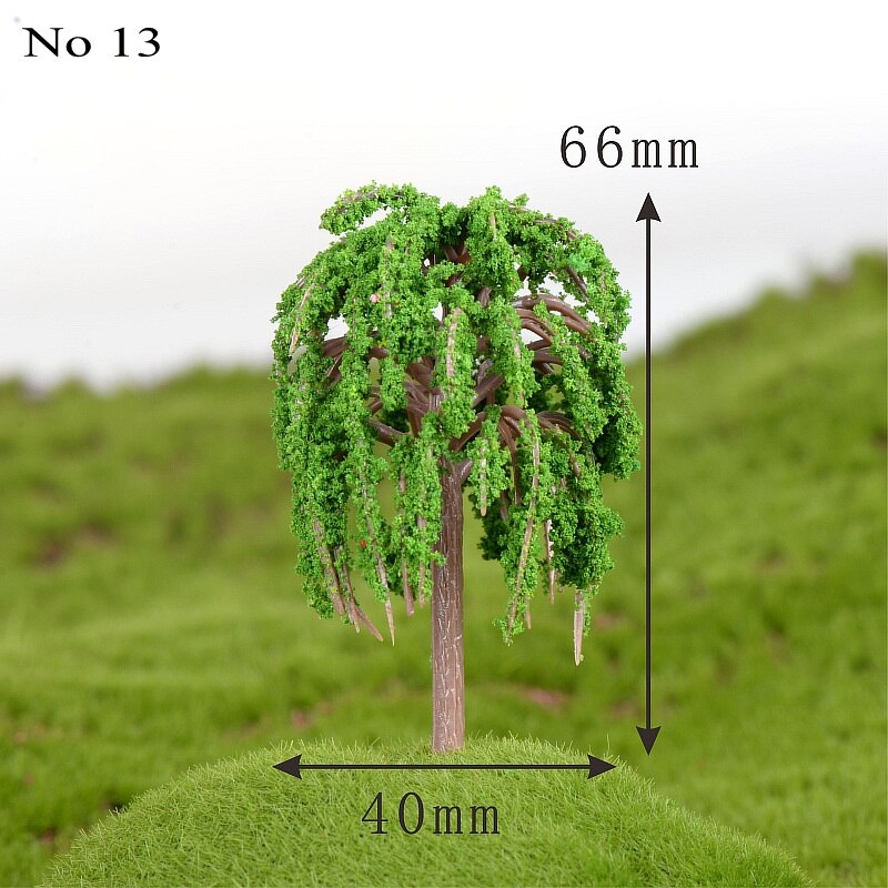 10 PCS Mini Tree Artificial Plants Branch Flowers Wedding Home Garden Decoration DIY micro-landscape succulent plants Decor: No 13