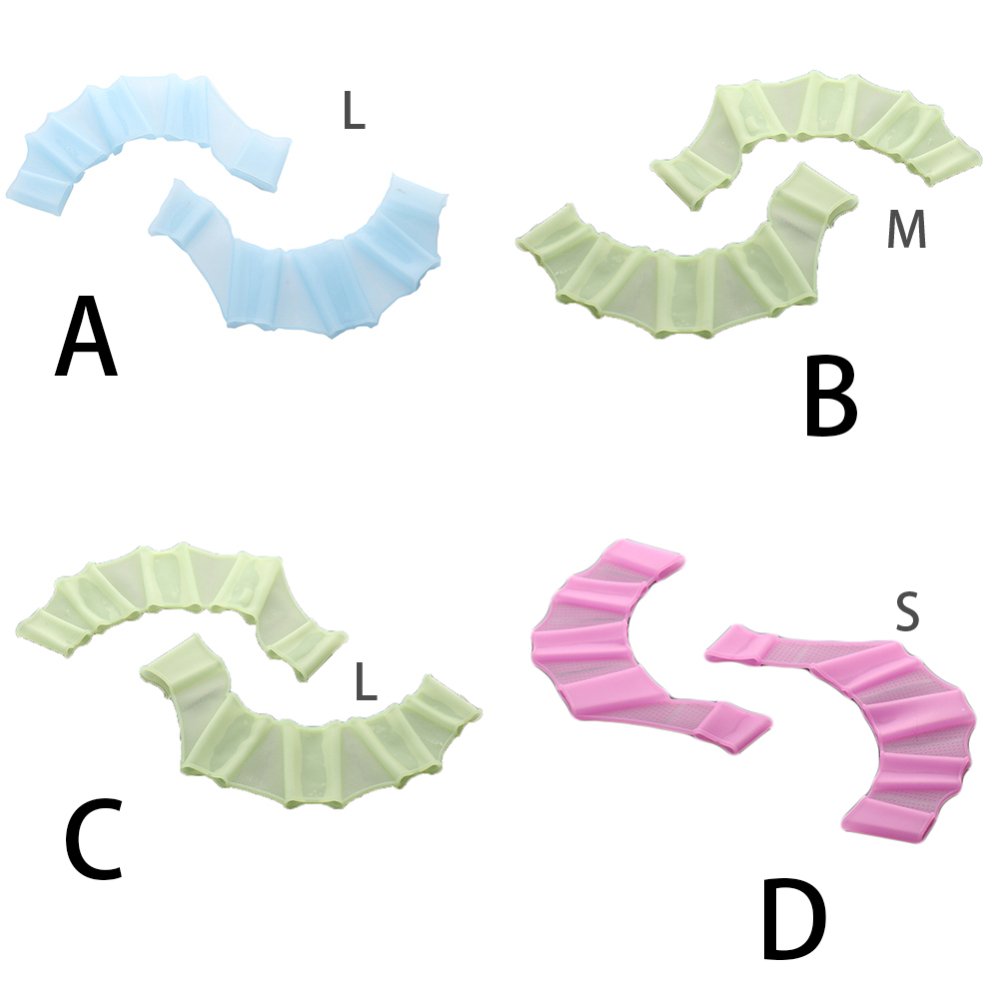 1 para sztuczna żaba silikonowe płetwy robić pływania płetwy ręczne płetwy treningowe rękawice robić nurkowania rękawice robić pływania