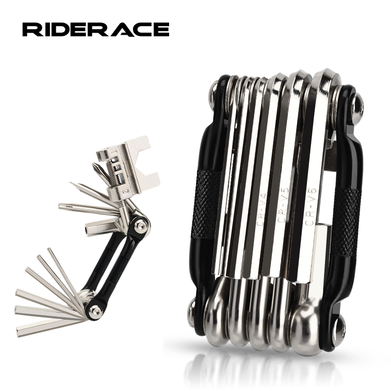Kit de herramientas de reparación de bicicletas, cortador divisor de cadena 16 en 1, llave de radios hexagonales, herramienta múltiple para bicicleta de montaña y carretera, llave de destornillador multifunción