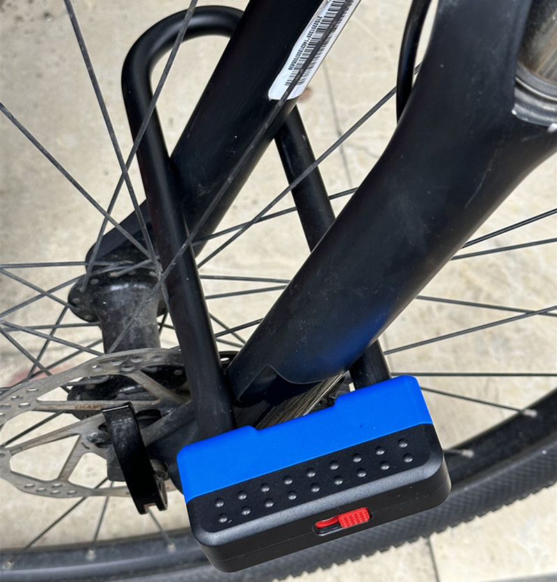 Falante Diebstahlsichere Mountainbike-Vorderradgabel U-Schloss Moto-Cross Motorrad Vorderradgabelschloss Wasserdicht Zwei Farben 2 Messingschlüssel
