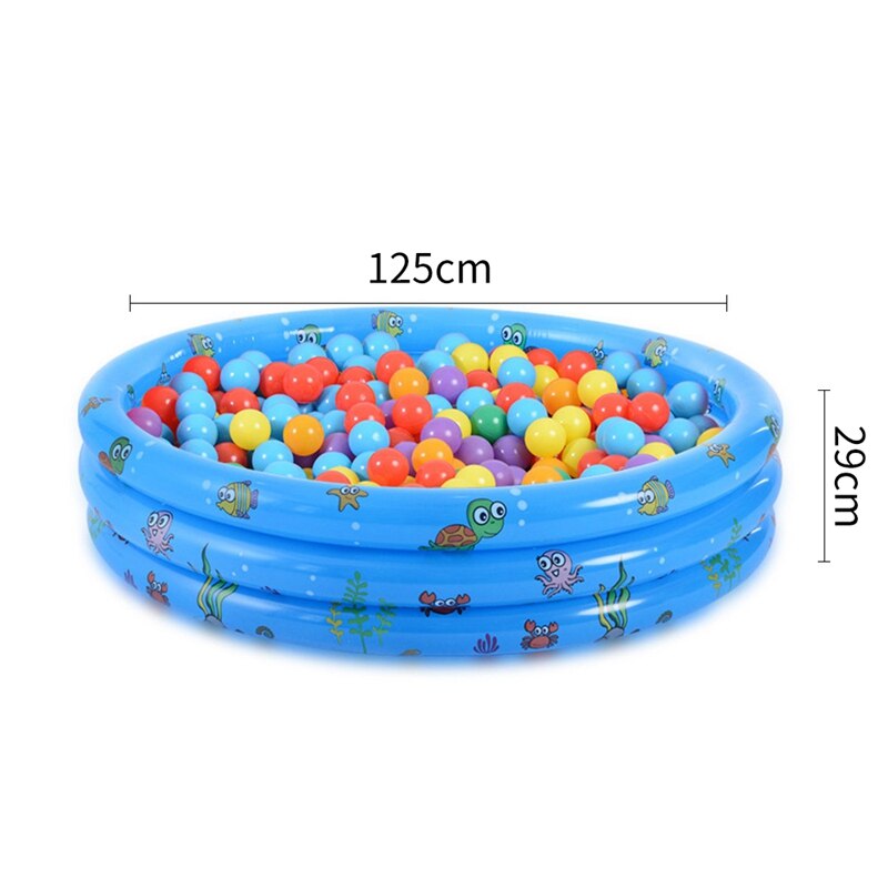 Opblaasbaar Zwembad 125Cm Thickenvironmental Bescherming Pvc Kinderen Zwembad Bad Met Pomp