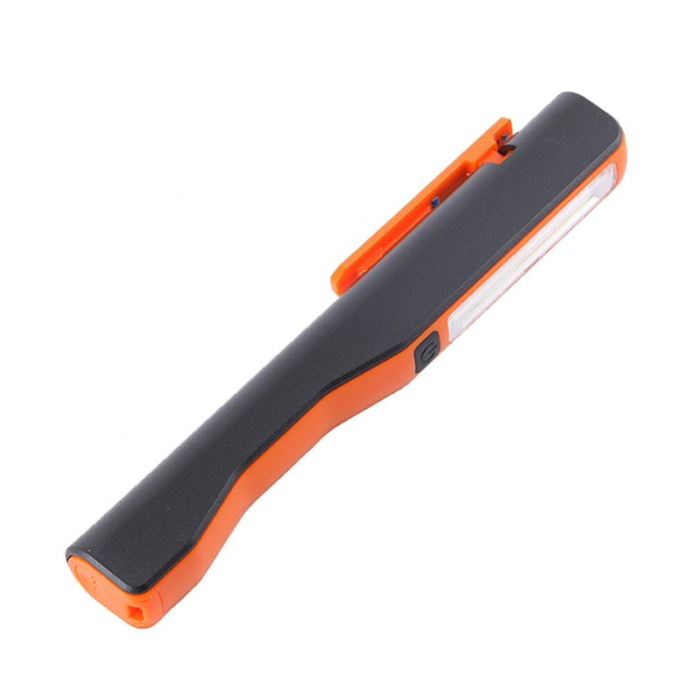 Auto Cob Led Light Usb Oplaadbare Magnetische Inspectie Werk Pocket Pen Zaklamp Voor Inspectie Gereedschap Test Lamp: Orange