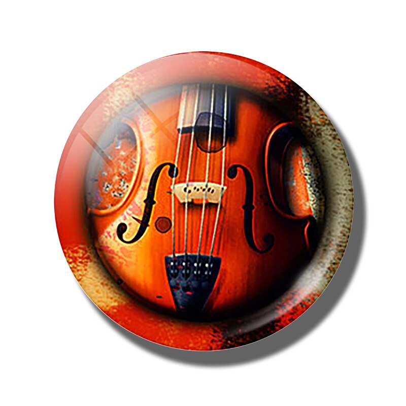 Glas Kühlschrank Magnete Flöte und Musik Magnete Violine Saxophon Gitarre Musik noten Magnetische Aufkleber für Kühlschrank Musik: MULTI