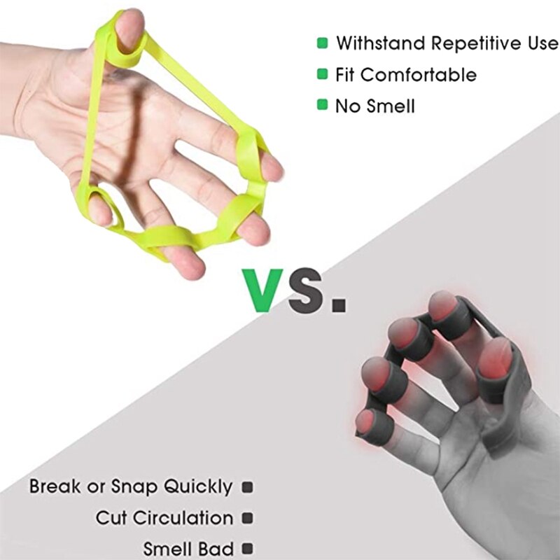 -6 Pack Hand Grip Strengthener, Finger Stretcher,Grip Strength Trainer for Carpal Tunnel Exercise and Rock Climbing