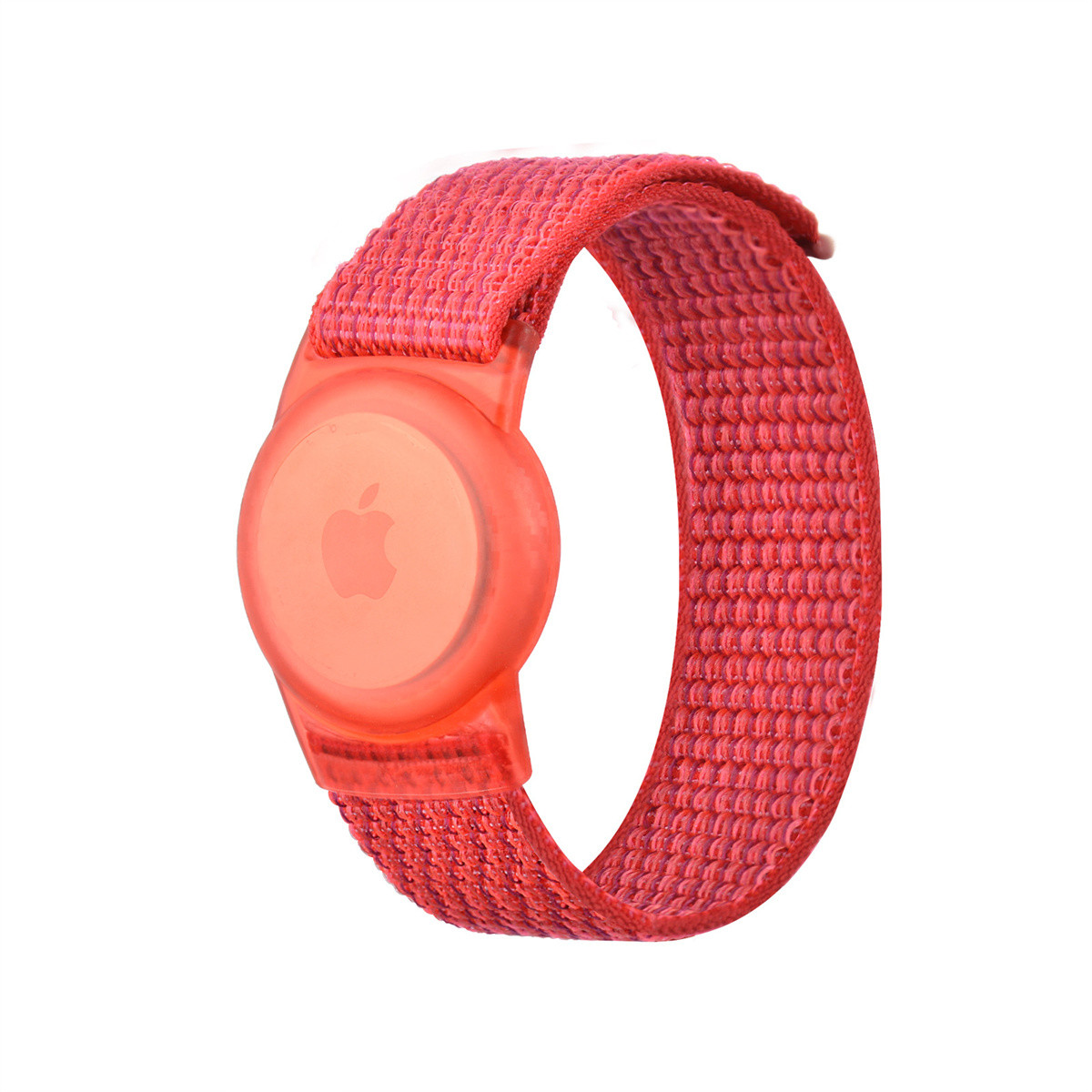 Kids Polsband Voor Apple Airtags Lichtgewicht Houder Anti Scratch Armband Voor Verstelbare Polsband Compatibel Met Apple Airtag: Chinese Red / 22CM