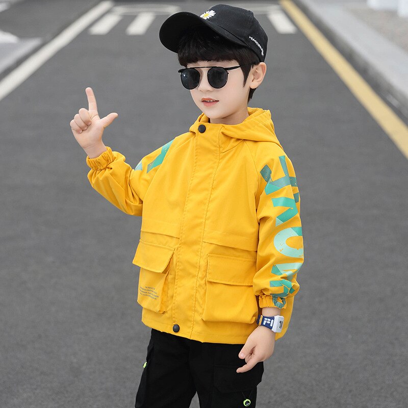 Kids Jongens Letters Gedrukt Capuchon Lente/Herfst Grote Maagd Tuniek 4-12 Jaar Oud: Lotus kleur / 12