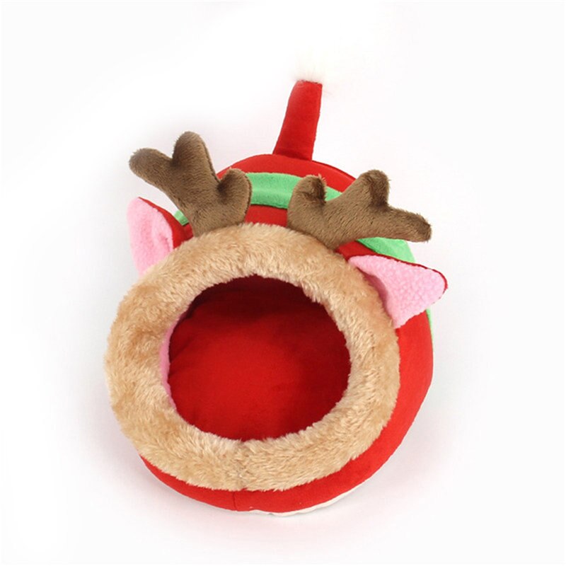 Mini Schuhe bilden Kleine Haustier Ratte Hamster KäFeige Braun verrotten Rosa Komfortable Guinea Schwein Zelle Bett Für Igel Käfige Nette Nest: rot / L
