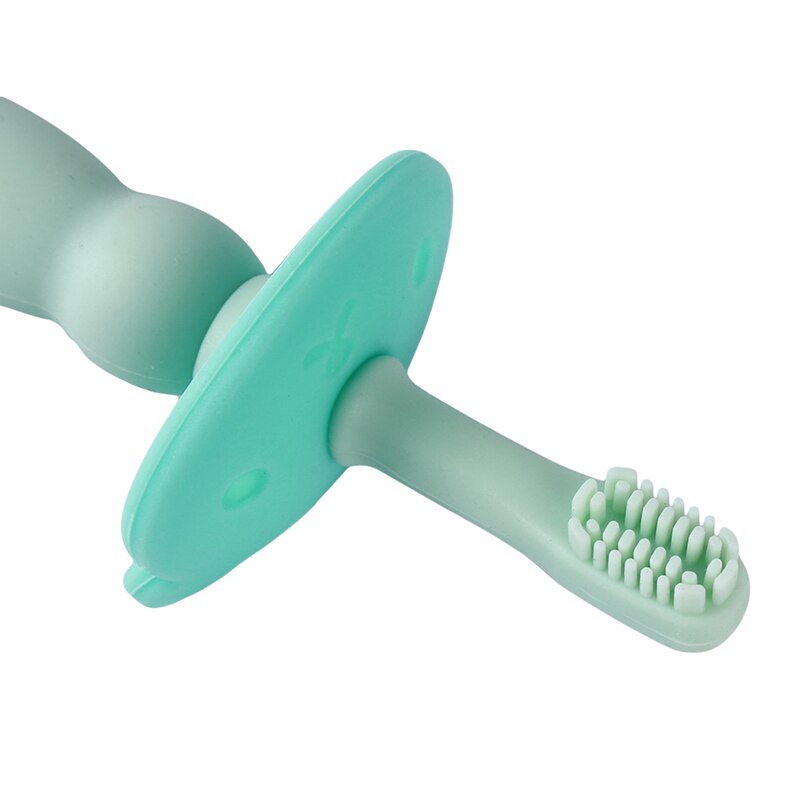1 unidad de cepillos dentales de entrenamiento de silicona suave chico s para bebés y niños, cepillo Dental para Cuidado Oral, cepillo de dientes infantil para bebés, artículos para bebés chico s