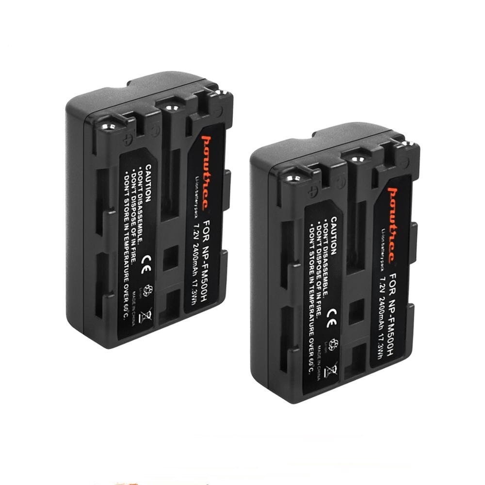 2400mAh 7.2V NP-FM500H Replacement Battery for Sony Alpha A57 A58 A65 A77 A99 A550 A560 A580 A700 A850 A900 Sony SLT a99 II: 2 piece battery
