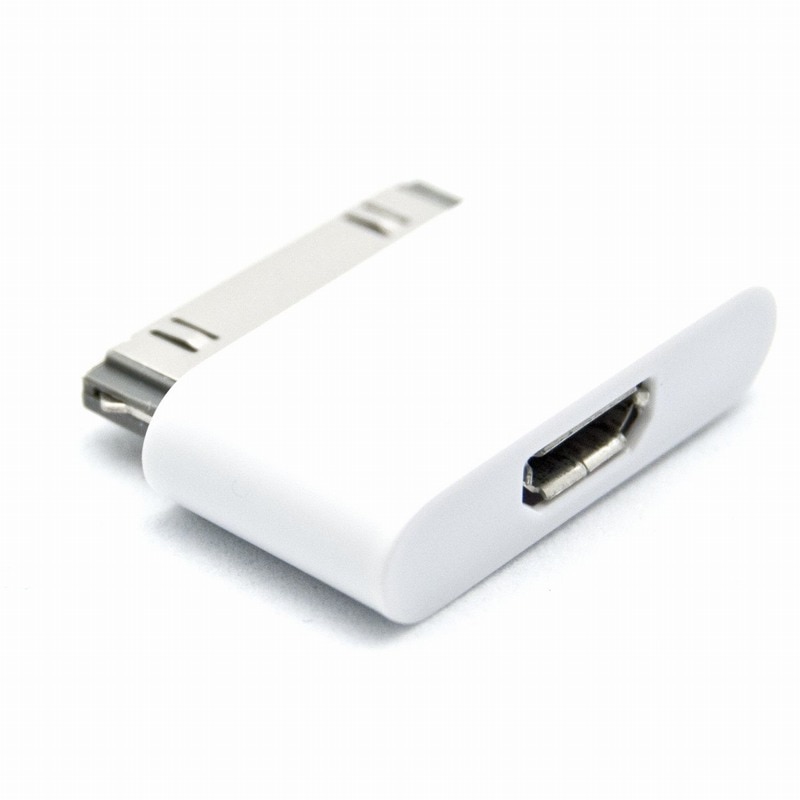 Connecteur Micro USB femelle à mâle 30 broches, pour Apple iPhone 4 4s, adaptateur de câble de charge 4s, accessoires blancs Ultra petits