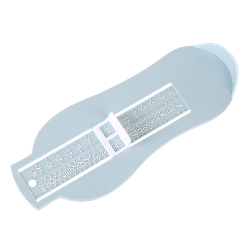 Babysko børn børn fod skostørrelse måle værktøj spædbarn enhed lineal kit 6-20cm: Blå