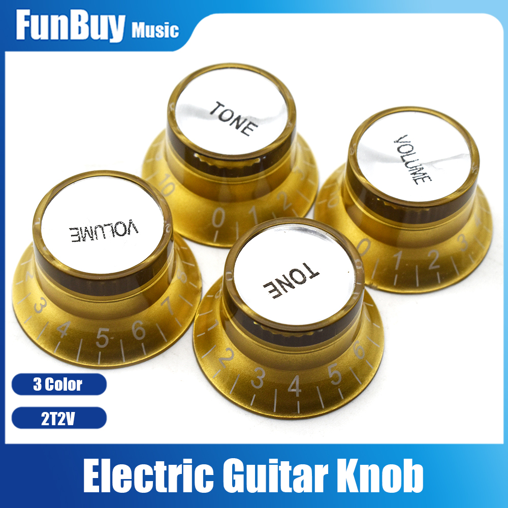 4PCS 2 Volumen 2 Ton Gold Gitarre Knopf für LP/SG Stil Elektrische Gitarre Musical Instrument Tackle-Tool zubehör