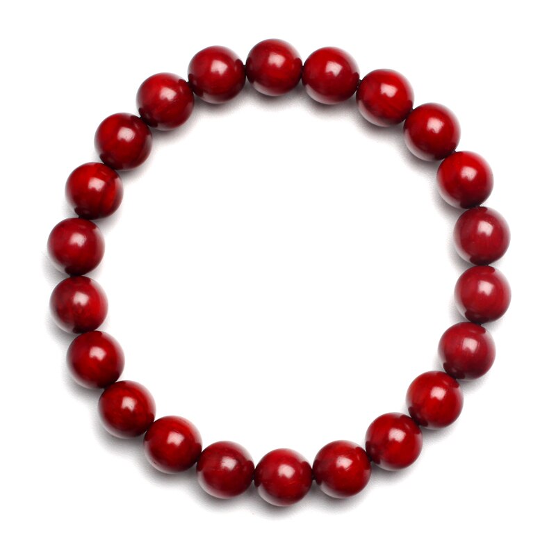 18mm auténtico India Natural Lobular rojo brazaletes de sándalo Buda BraceletsGolden estrella Material antiguo de la joyería