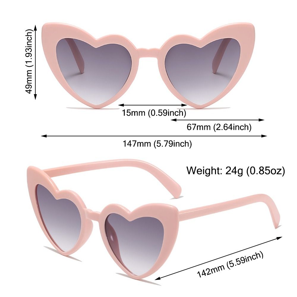 Gafas de sol en forma de corazón, gafas de sol Vintage irregulares con forma de corazón rosa, gafas de sol de para disparar en la calle para mujer, protección UV