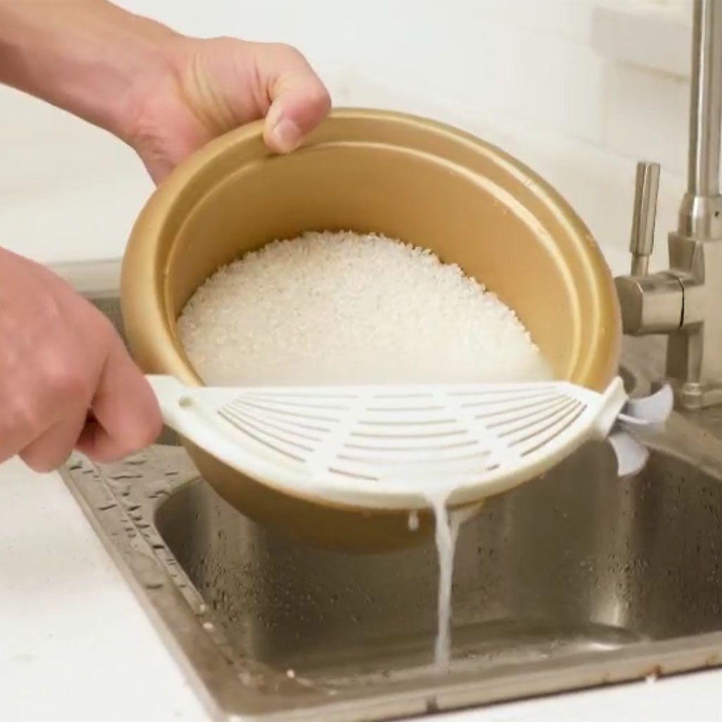 Køkkenværktøj si snap-on afløbsbræt holder ris vegetabilsk nudler plast filter blok ris rengøring si gadgets